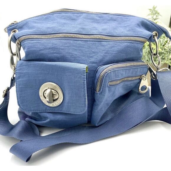Baggelini blue Green Interior Lining, organizational two front pockets Crossbody - Picture 1 of 12